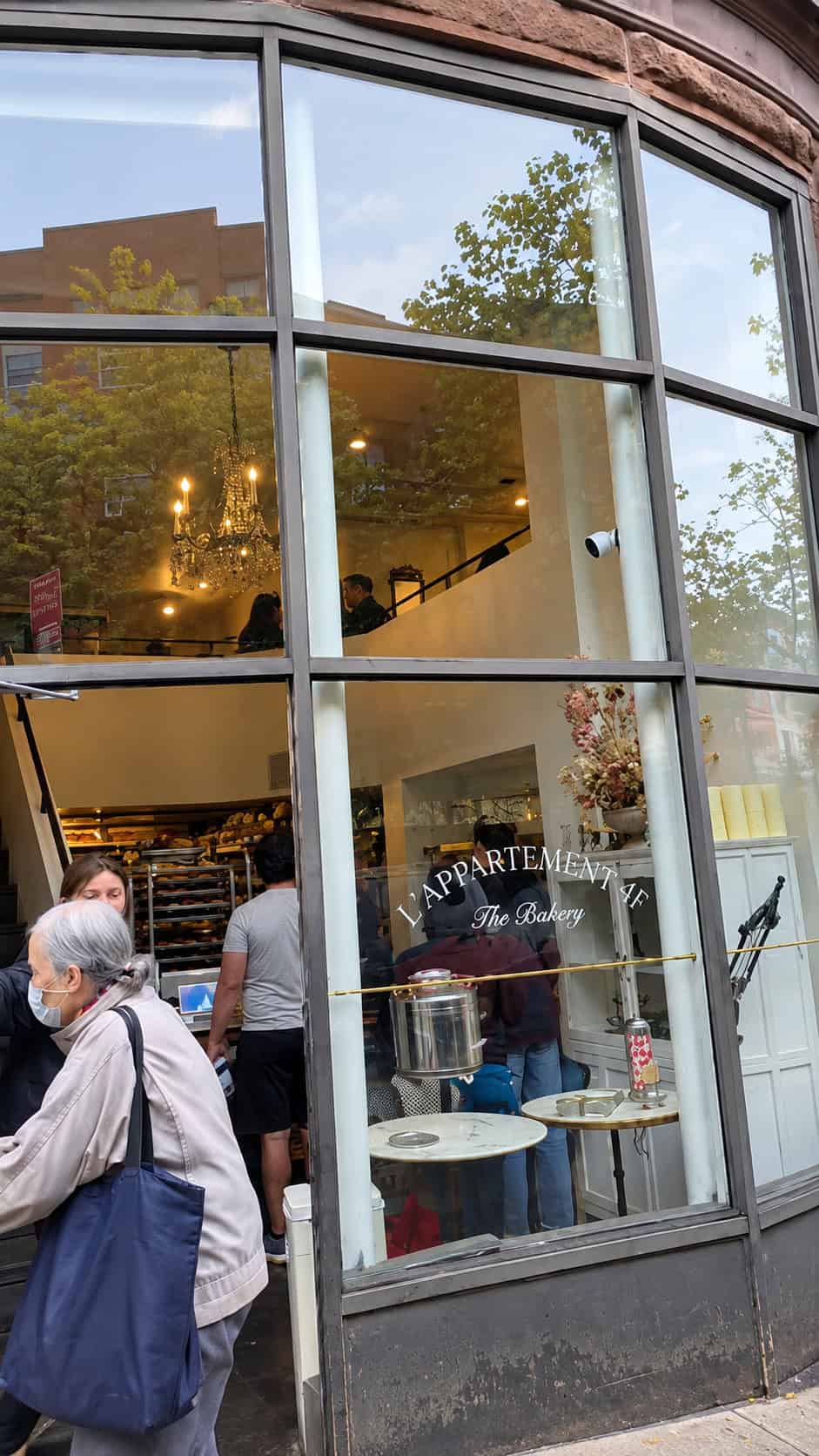 Exterior of L'Appartement 4F French bakery on Montague Street in Brooklyn Heights